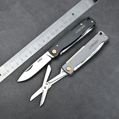 PT711/PT721 Pocket Folding Knife – 12C27 Steel EDC Survival Tool, Outdoor Camping Knife with Scissors and Liner Lock