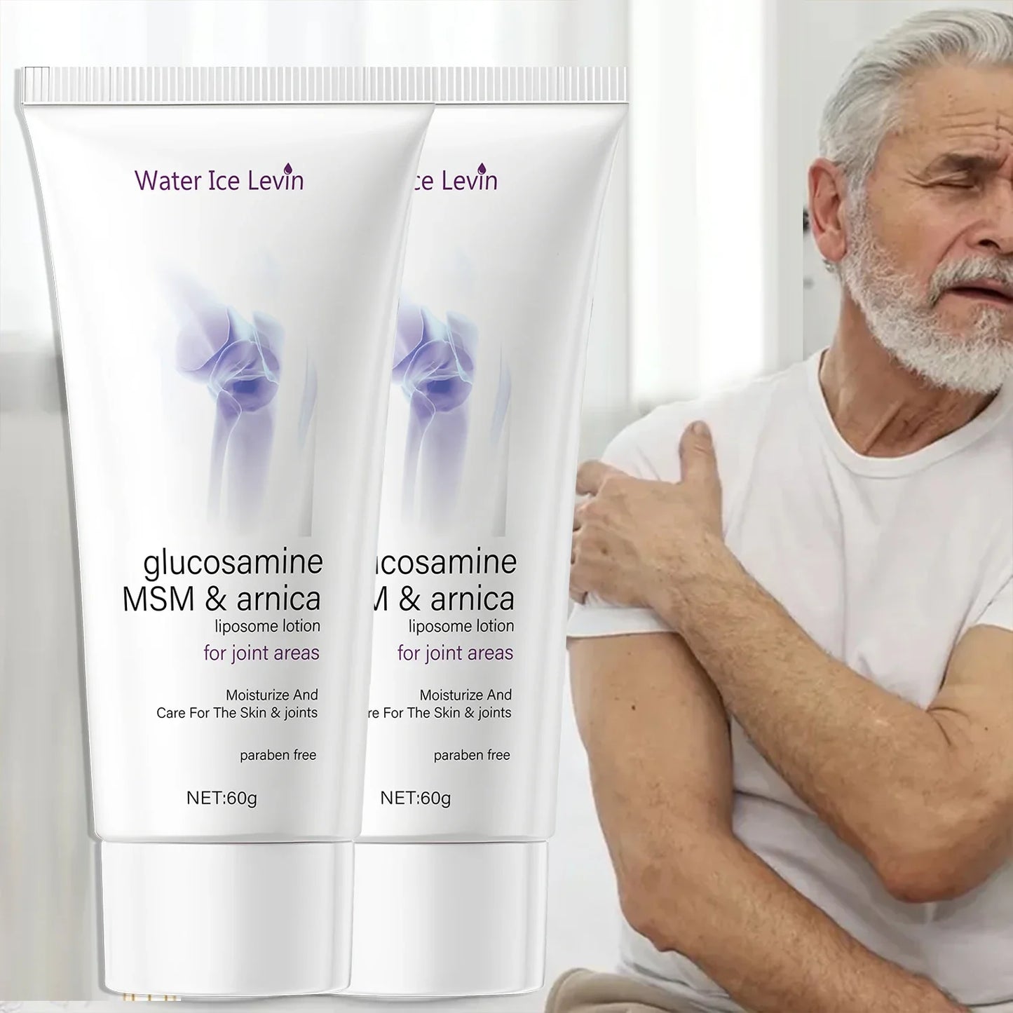 Glucosamine MSM Arnica Joint Cream - Liposome Moisturizing Lotion with Paraben-Free Formula