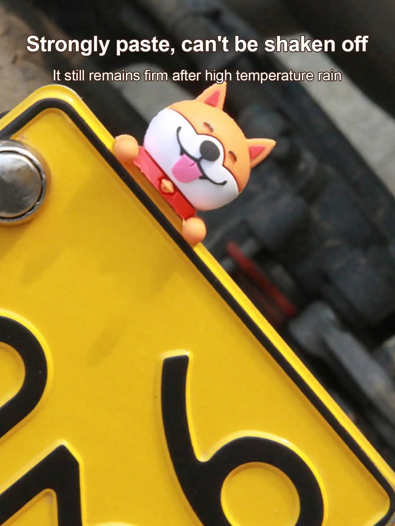 3D Husky Car Dashboard Ornament - Cute Rubber Auto Decor & Motorcycle Accessory