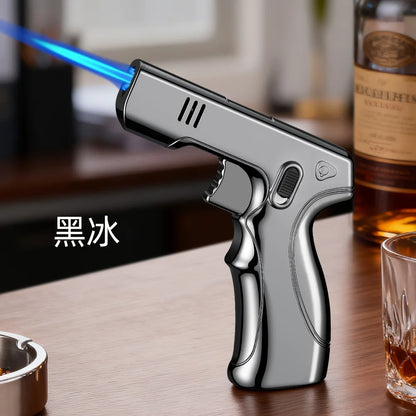 1300°C Butane Torch Lighter - High Temperature Gas Flame Gun with Safety Lock for Kitchen, Outdoor & Cigar Use