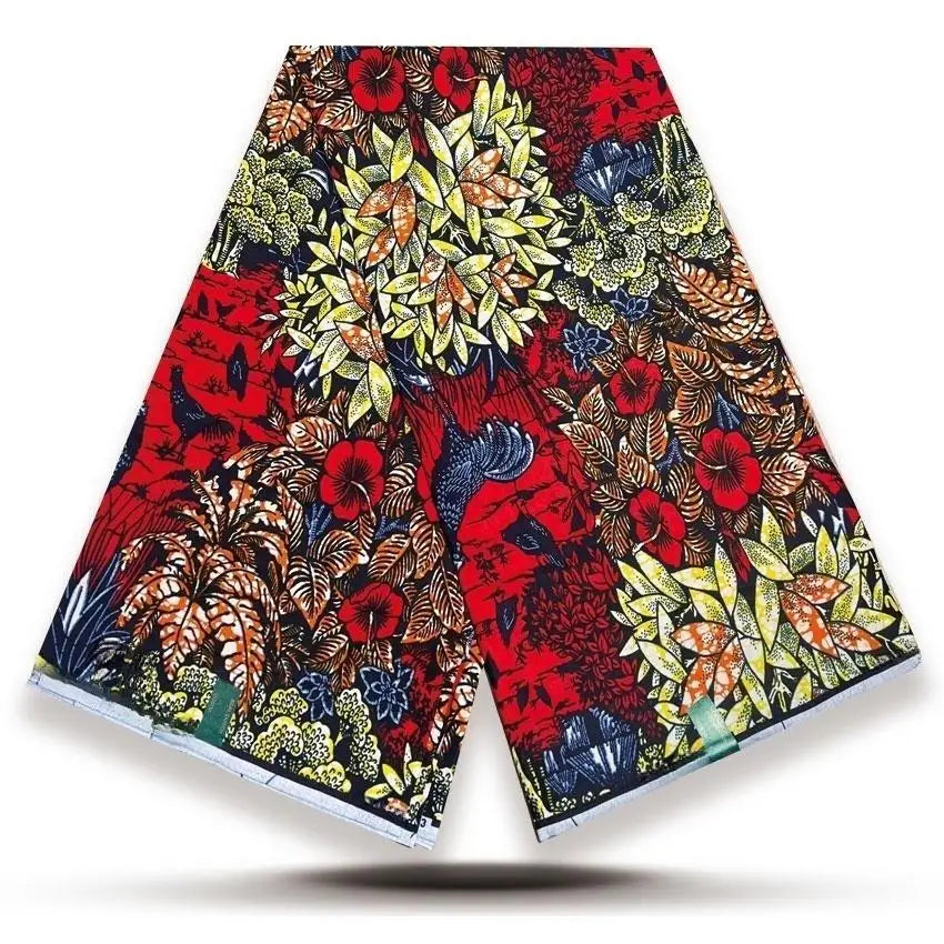 Original African Wax Print Fabric - 6 Yards Soft 100% Cotton Nigerian Ankara Pagne Batik Material
