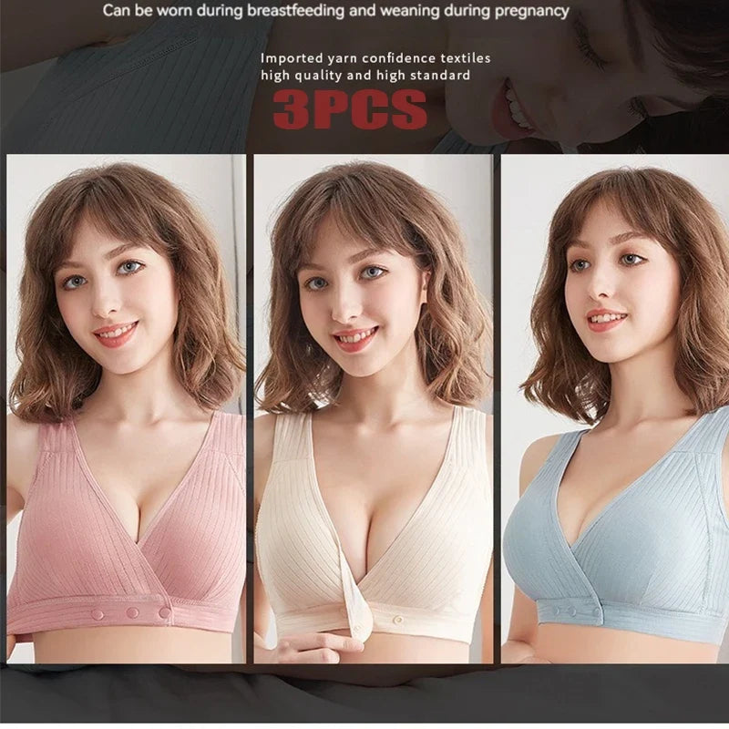 Women's Cotton Front Closure Bra - Thin Seamless Summer Comfort Vest Style Underwear