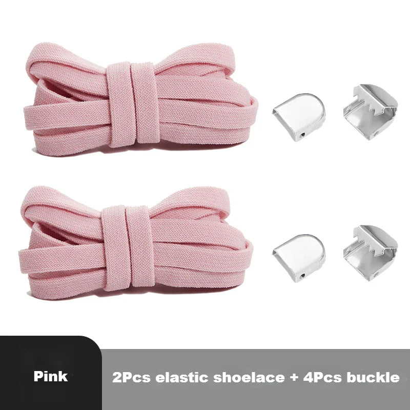No-Tie 8MM Flat Elastic Shoelaces – Quick Sneakers Laces for Kids & Adults, Shoe Accessories
