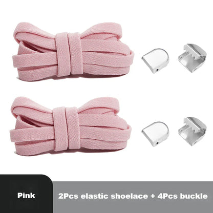 No-Tie 8MM Flat Elastic Shoelaces – Quick Sneakers Laces for Kids & Adults, Shoe Accessories