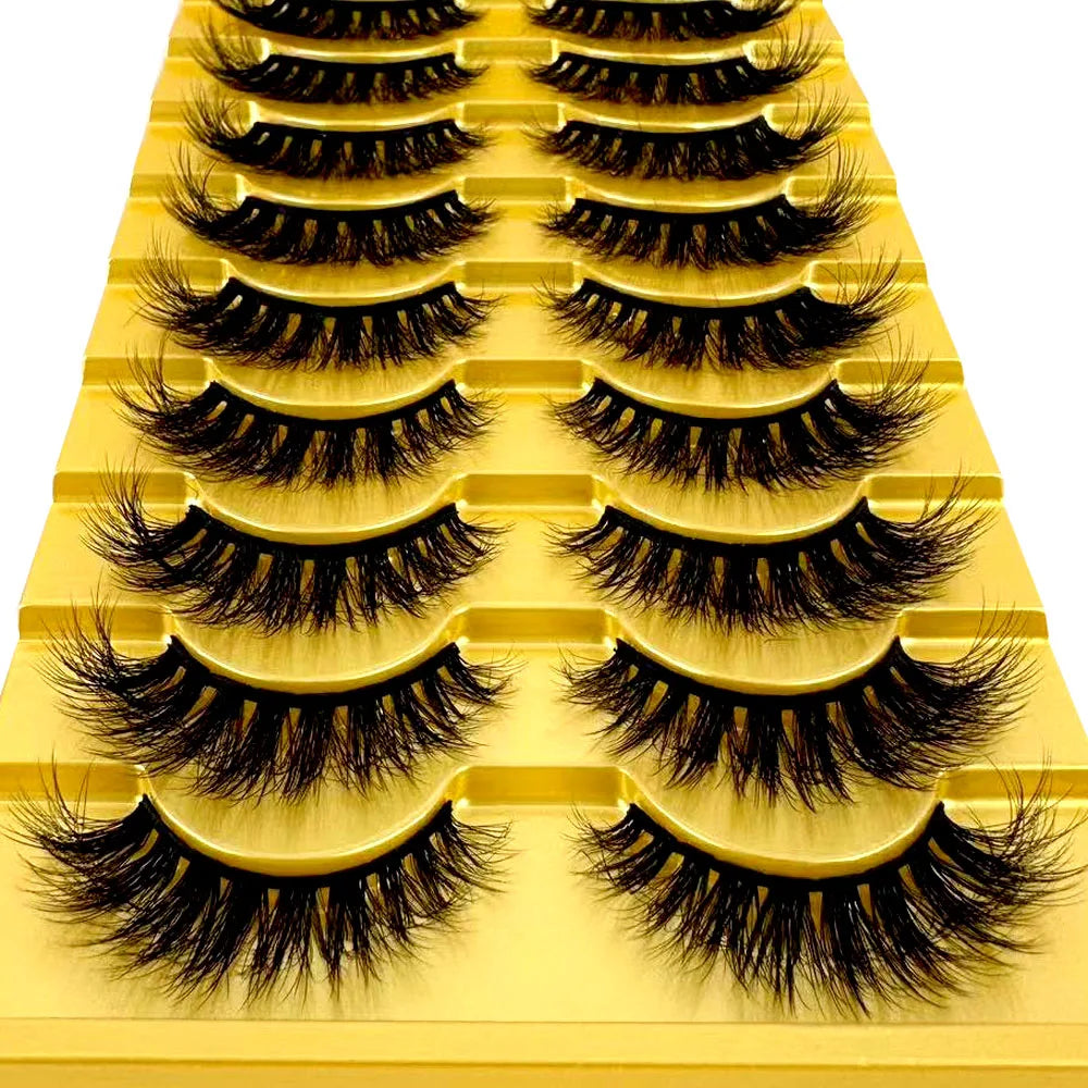 38 Styles 10 Pairs 3D Mink False Eyelashes – Natural Short & Long Fake Lashes Makeup Extension Kit