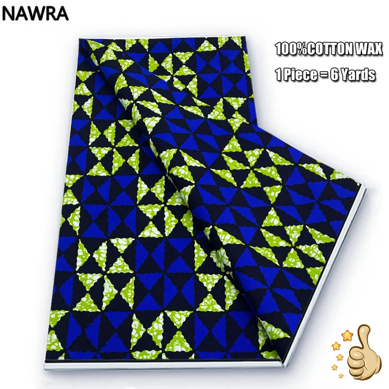 Original 100% Cotton African Wax Print Fabric - Soft Ankara Batik DIY Pagne