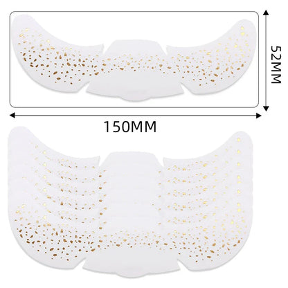 6pcs Metallic Fake Freckles Temporary Tattoos — Gold & Silver Face Stickers for Makeup and Hot Stamping