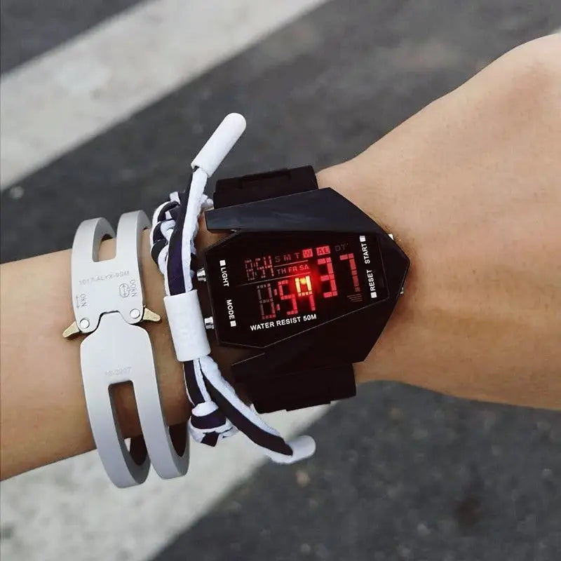 Multi-Function Aircraft Sports Watch – Electronic Watch for Junior High School Boys & Girls