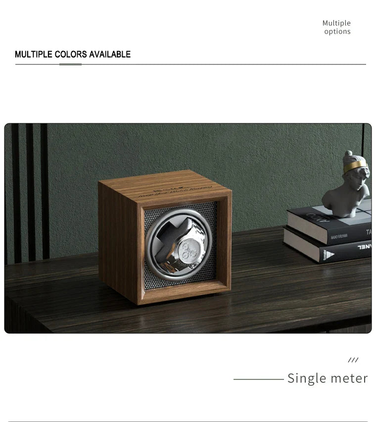 IBBETON Luxury Wood Watch Winder – High-End Automatic Watch Box (2/4/6 Slots) with Mabuchi Mute Motor & Storage Cabinet