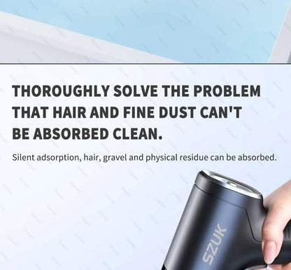 SZUK 98000PA Mini Car Vacuum Cleaner — Powerful Handheld Wireless Portable Cleaner with Strong Suction