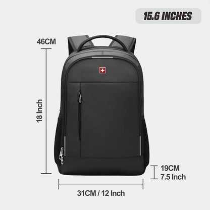 SWISS Men's Laptop Backpack – Waterproof, Anti-Theft USB Bag, Large Capacity Travel & School Mochila