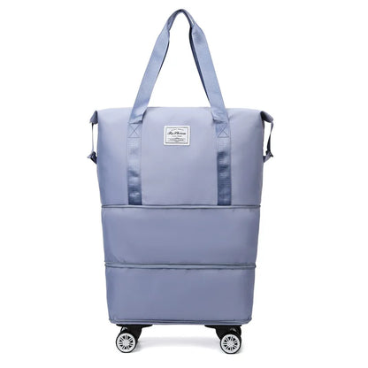 Oxford Cloth Large Travel Bag — Dry & Wet Separation, Detachable Universal Wheel Luggage