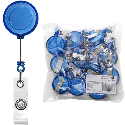 10pcs Retractable Badge Reels – Lanyard ID Holders for Office, School & Events