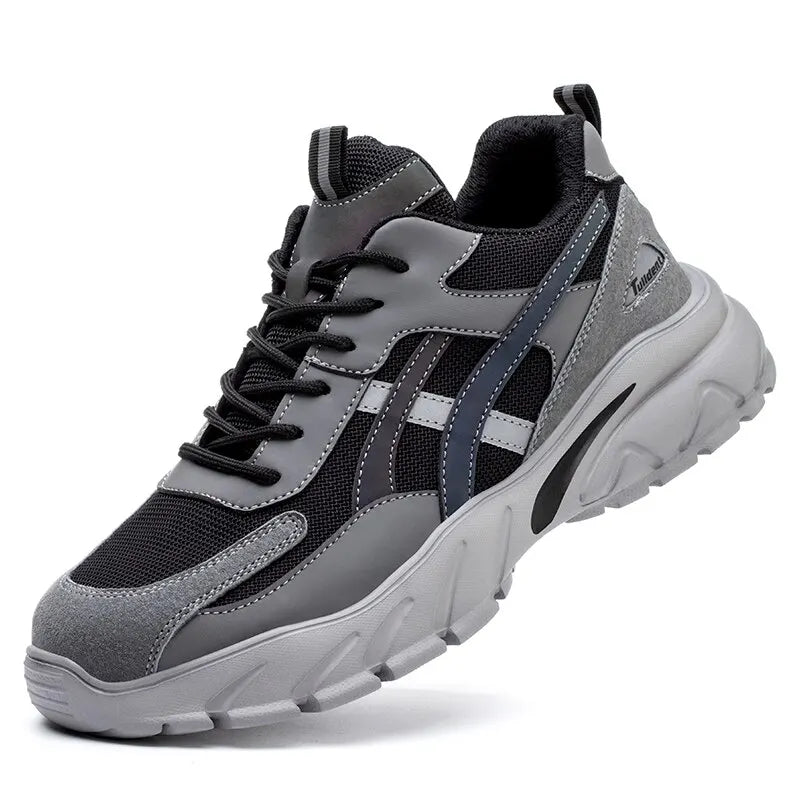 Men’s Puncture-Proof Safety Shoes – Lightweight Steel Toe Work Sneakers & Durable Safety Boots