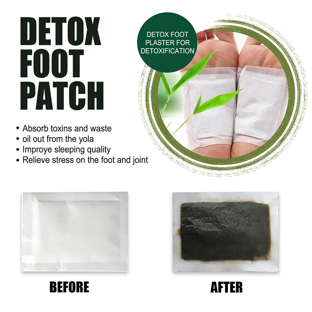 10PCS Herbal Detox Foot Patches – Deep Sleep & Stress Relief | Natural Foot Care Stickers for Body Detox & Relaxation