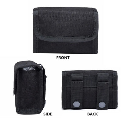 10 Grid Tactical Ammo Pouch - Multi-Functional EDC Nylon Waist Bag with MOLLE System for Outdoor Shooting