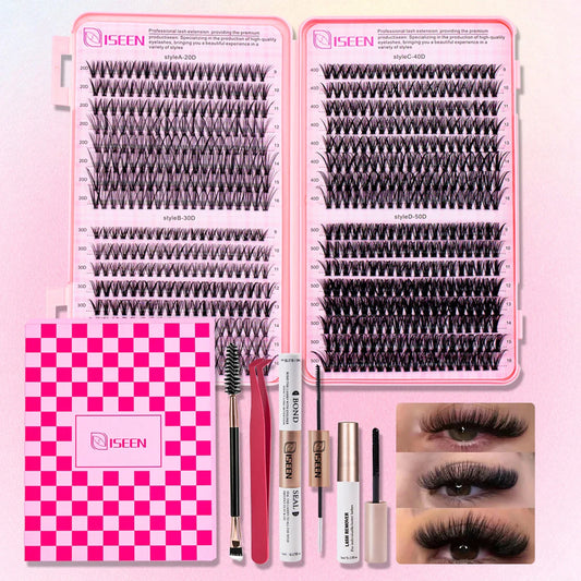 Individual False Eyelashes Mix – High-Capacity DIY Extension Lash Clusters, Multi-Style Natural Eye Makeup Tool