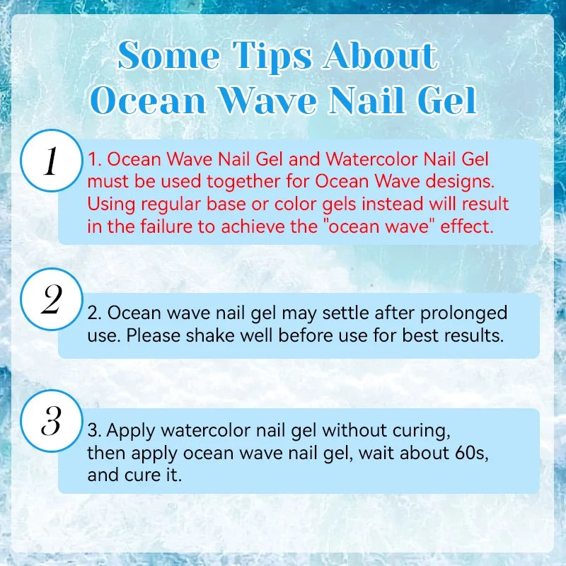 NICOLE DAIRY Bubble Ocean Wave Gel Nail Polish 15ml - White Summer UV LED Soak Off Nail Art Manicure Varnish