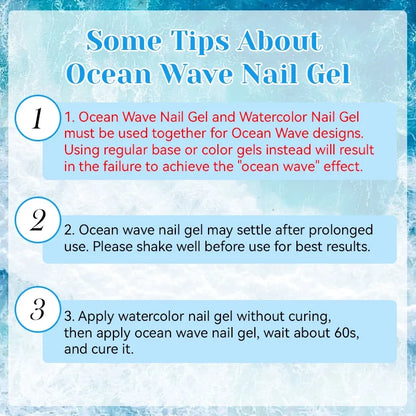 NICOLE DAIRY Bubble Ocean Wave Gel Nail Polish 15ml - White Summer UV LED Soak Off Nail Art Manicure Varnish