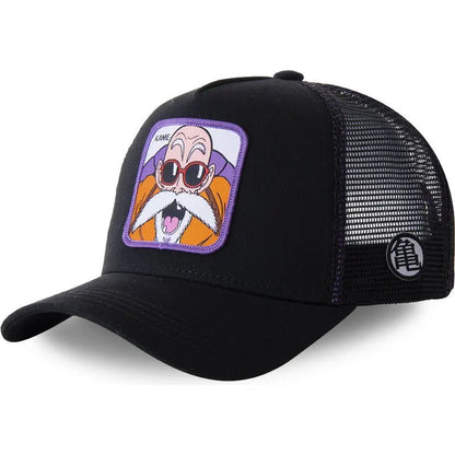 Dragon Ball Son Goku Embroidered Cap - Adjustable Hip Hop Trucker Mesh Sun Visor Hat for Men & Travel