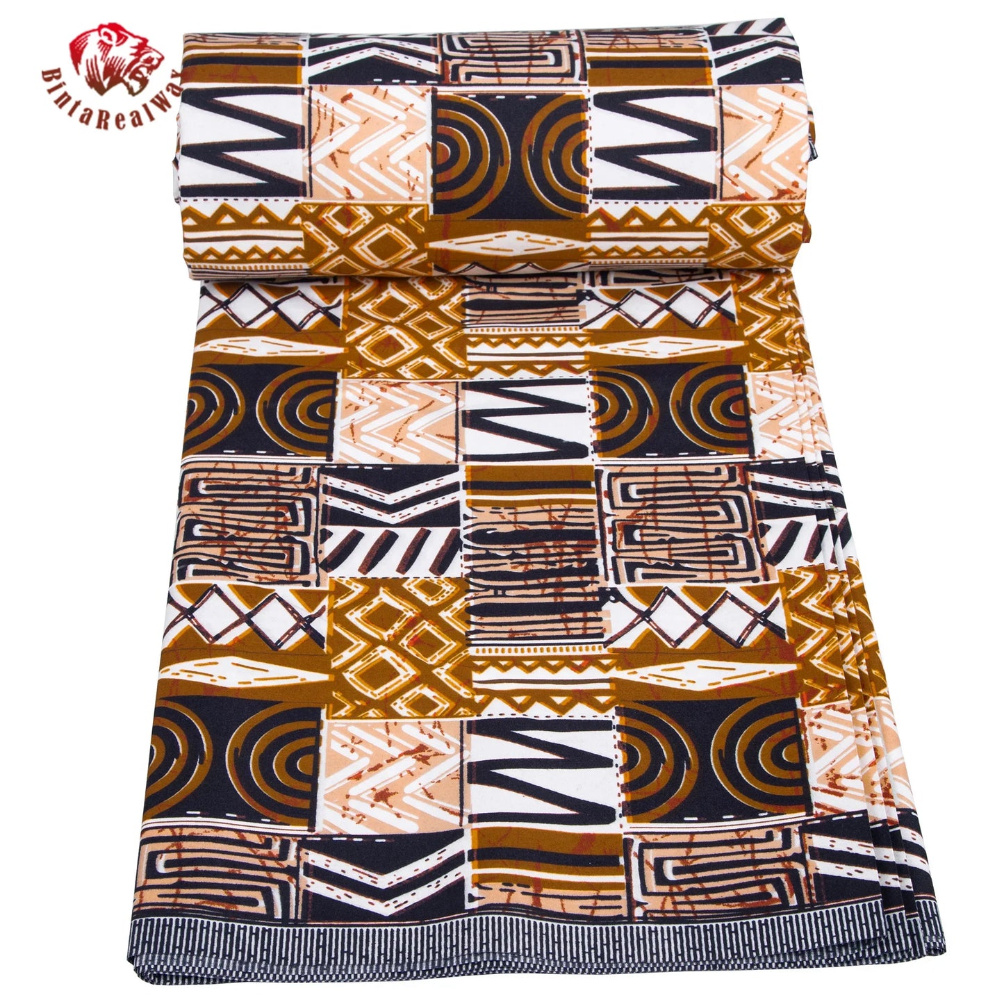 African Ankara Kente Wax Fabric - 3/6 Yard 100% Polyester Party Dress Print FP6640
