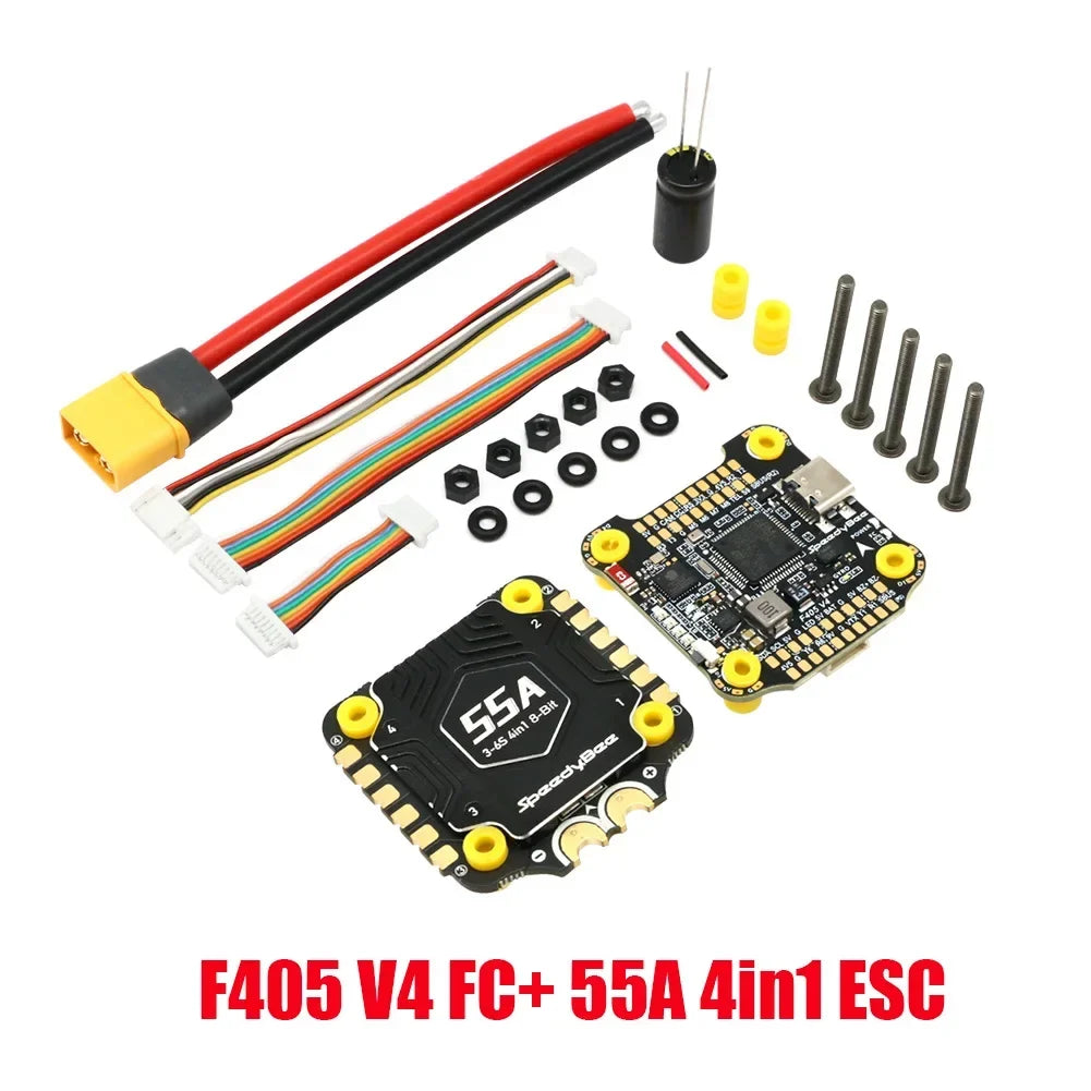 SpeedyBee F405 V4 Stack - BLS 55A 4-in-1 ESC & Flight Controller for 3-6S FPV Drones