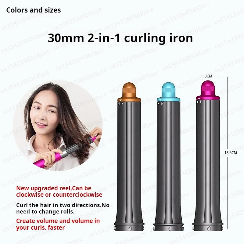 Hair Styler Nozzle for Dyson Airwrap HS01/HS05 & Sencicimen X9 – Multi Hair Curler & Smoothing Brush Attachment