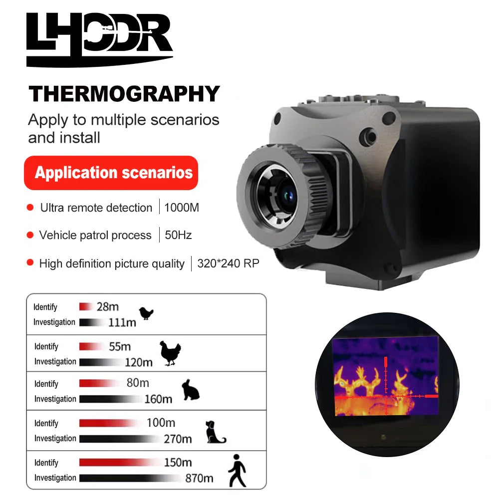9.7mm 25mm Lenses Infrared Thermal Imaging Camera – JS Nighthawk X2-Frigate, 320x256 with Screen, Crosshair Aiming & Dovetail Clamp