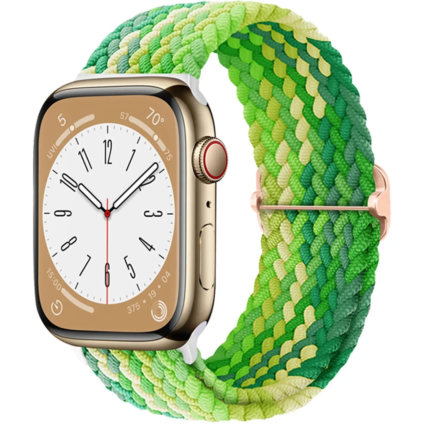 Braided Solo Loop Apple Watch Ultra Band – Elastic Nylon Adjustable Sport Bracelet Strap for iWatch SE, Series 3–9 (38mm–49mm)