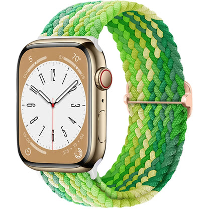 Braided Solo Loop Apple Watch Ultra Band – Elastic Nylon Adjustable Sport Bracelet Strap for iWatch SE, Series 3–9 (38mm–49mm)