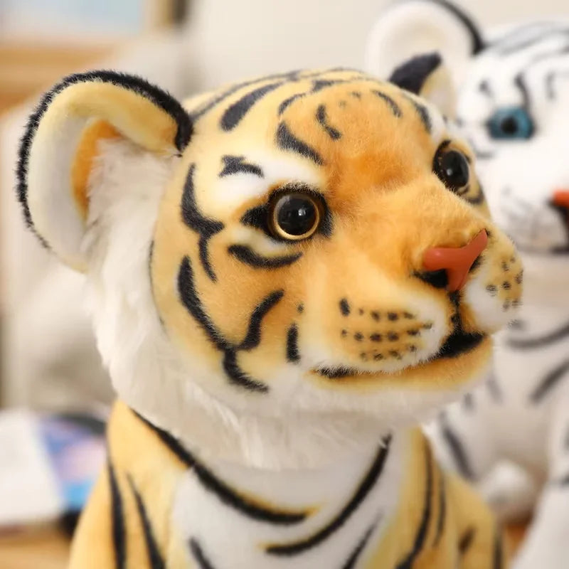 Simulation Tiger & Lion Plush Toy – Kawaii Stuffed Animal Doll, Pillow & Home Decor Gift for Kids