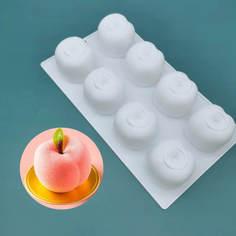 3D Fruit Shape Silicone Cake Mold — French Dessert Baking Tools for Brownies, Mousse & Pastry Decoration