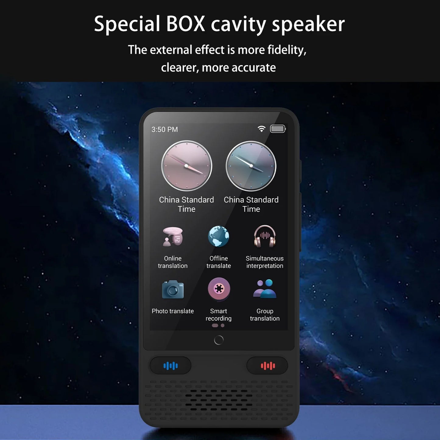 Portable S85 Language Translator Device - 138 Languages, Voice & Offline Translation, Video Recording Support