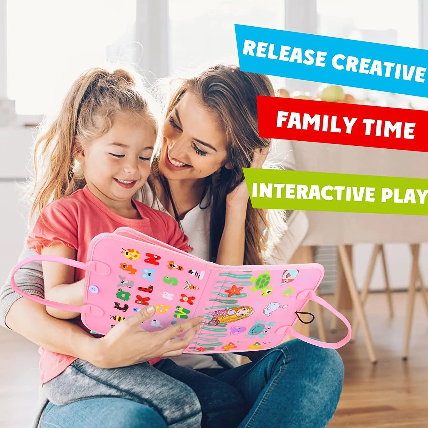 Montessori Toddler Busy Board – Educational Activity for Motor Skills & Baby Learning Toys for Travel