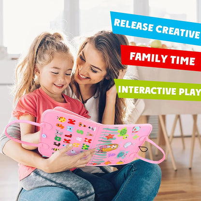 Montessori Toddler Busy Board – Educational Activity for Basic Dress Motor Skills, Baby Learning Toy for Travel