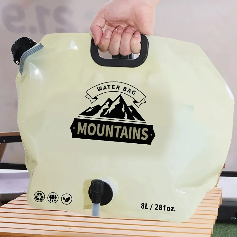 Collapsible Camping Water Container - Reusable Foldable Water Jug with Spout for Hiking & Outdoor Use