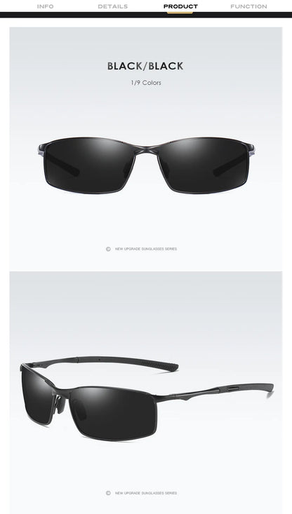 Polarized Driving Sunglasses – Night Vision Cycling Glasses for Men, UV Protection Road & Fishing Shades