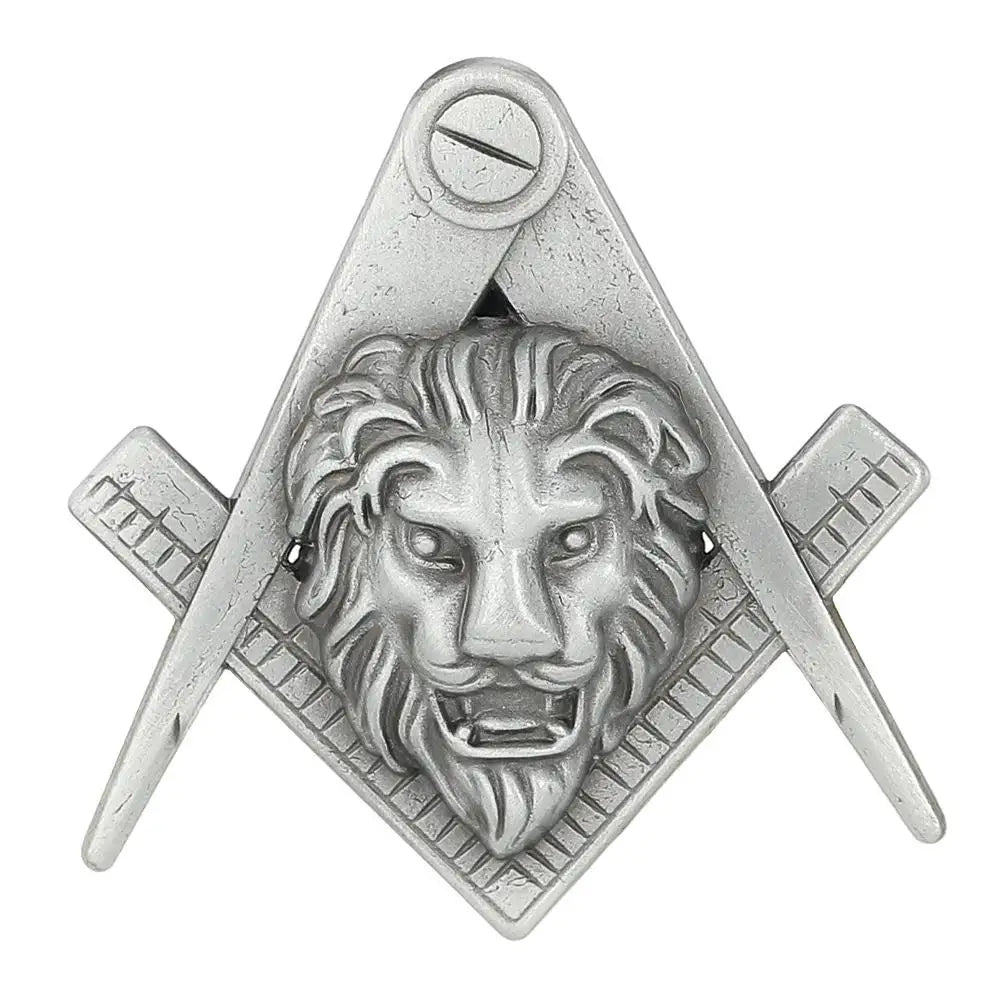 Vintage Freemason Emblem Brooch Pin - Hollow Masonic Symbol Badge Ancient Lodge Collectible Accessory