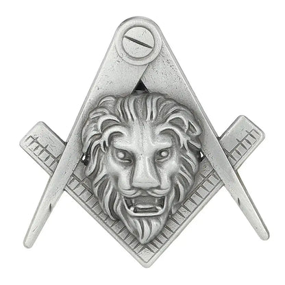 Vintage Freemason Emblem Brooch Pin - Hollow Masonic Symbol Badge Ancient Lodge Collectible Accessory