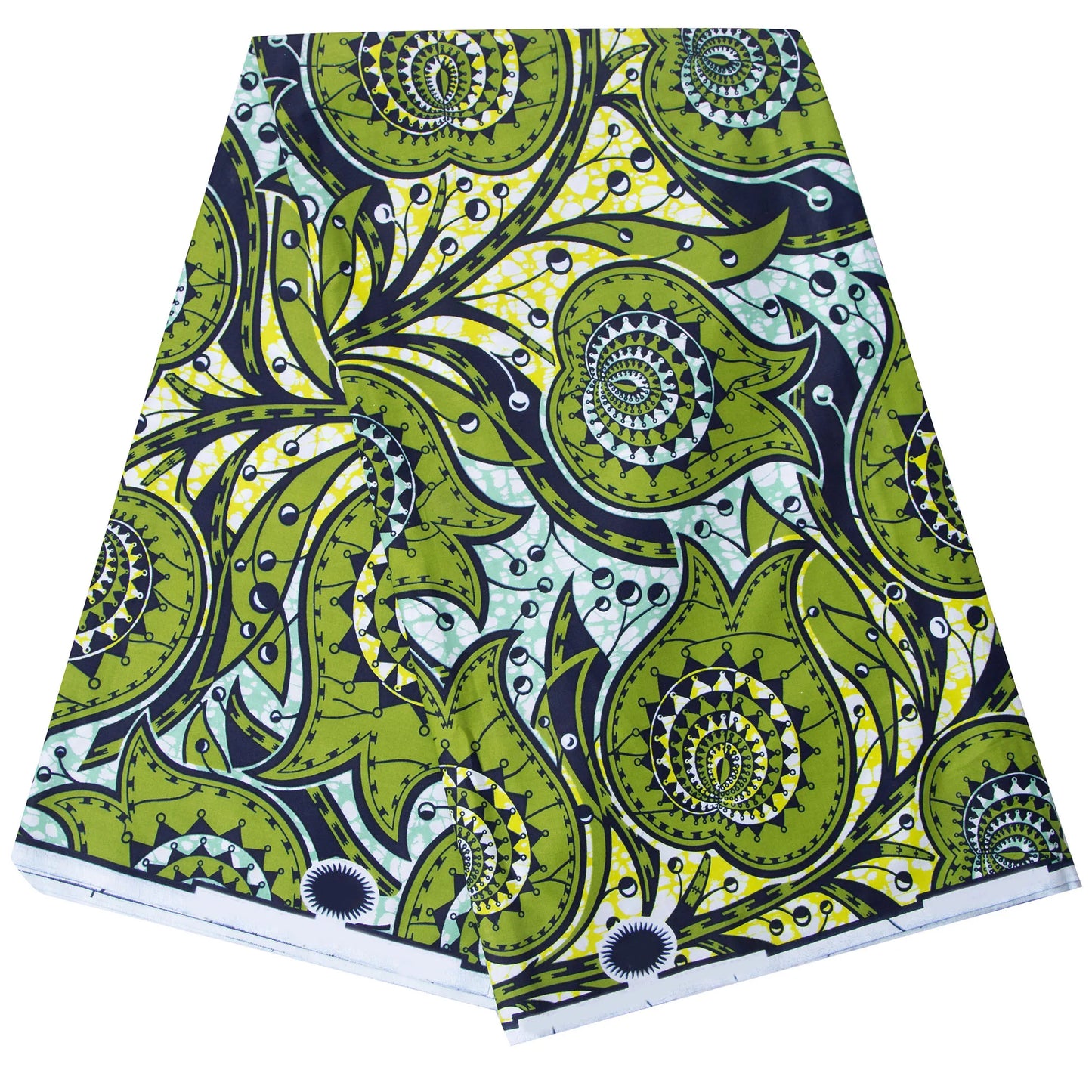 African Ankara Wax Print Fabric - 100% Cotton Real Wax African Patchwork Material for Dresses A-29