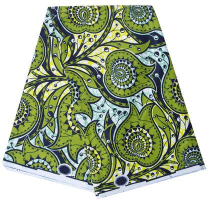 African Ankara Wax Print Fabric - 100% Cotton Real Wax African Patchwork Material for Dresses A-29