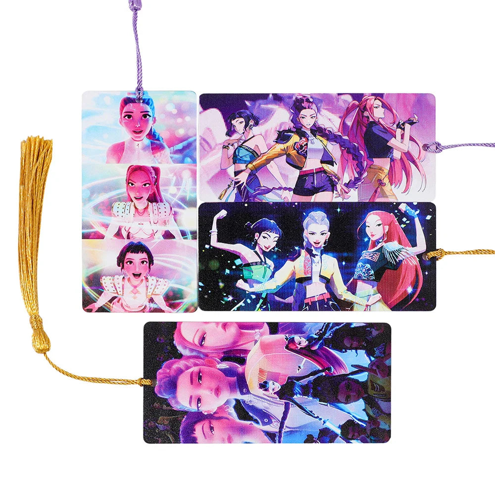 Kpop Demon Hunters Huntrix Cartoon Bookmarks – Cute Anime Stationery for Fans & Book Lovers