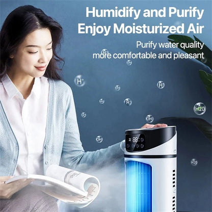 Portable USB Air Conditioner - Mini Water-Cooling Air Cooler Fan for Home & Office