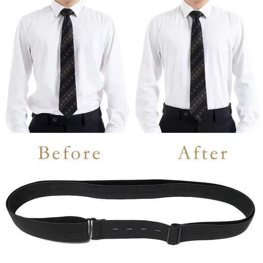 Shirt Stay Belt Adjustable Elastic Non-Slip Shirt Holder Strap for Men & Women – Keep Shirts Tucked In Securely Clothing Lock Belt