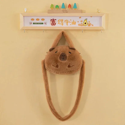 Capybara Plush School Bag – Large Capacity Casual Backpack for Students
