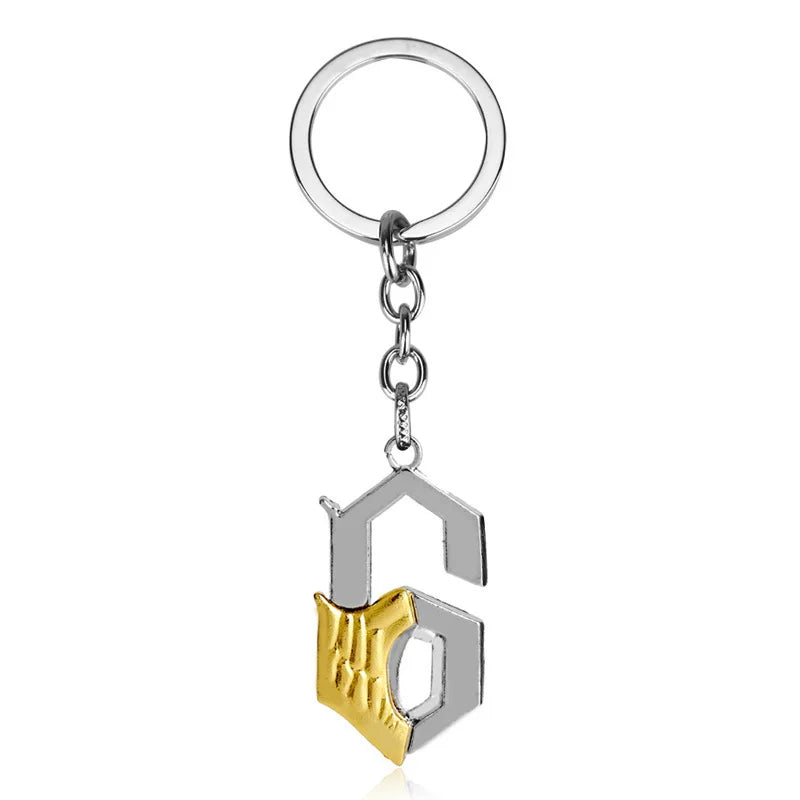Grimmjow Jaegerjaquez 6th Blade Logo Keychain - Anime Cosplay Necklace Jewelry Fan Collection Gift