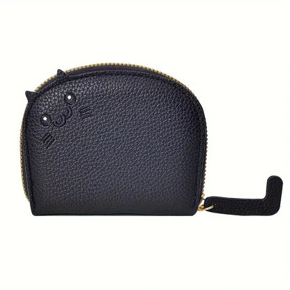 Cartoon Cat Wallet - Cute Faux Leather Multi-Card Coin Purse and ID Holder for Women