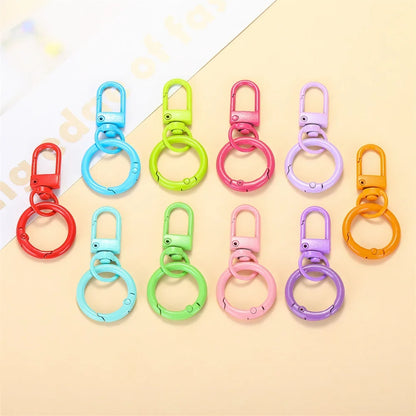 5/10/30pcs Lobster Clasp Key Rings - Colored Spring Buckle Hooks for DIY Jewelry, Keychains & Bag Accessories