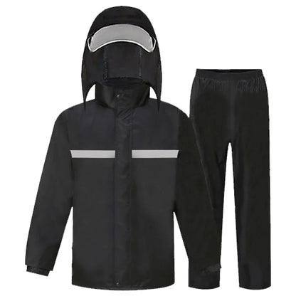 Full Body Motorcycle Rain Suit - Waterproof Reflective Raincoat and Pants Set for Electric Bicycle Riding Protection