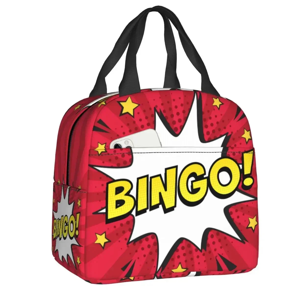 Bingo Queen Insulated Lunch Bag - Waterproof Thermal Cooler Tote for Work, Office & Picnics